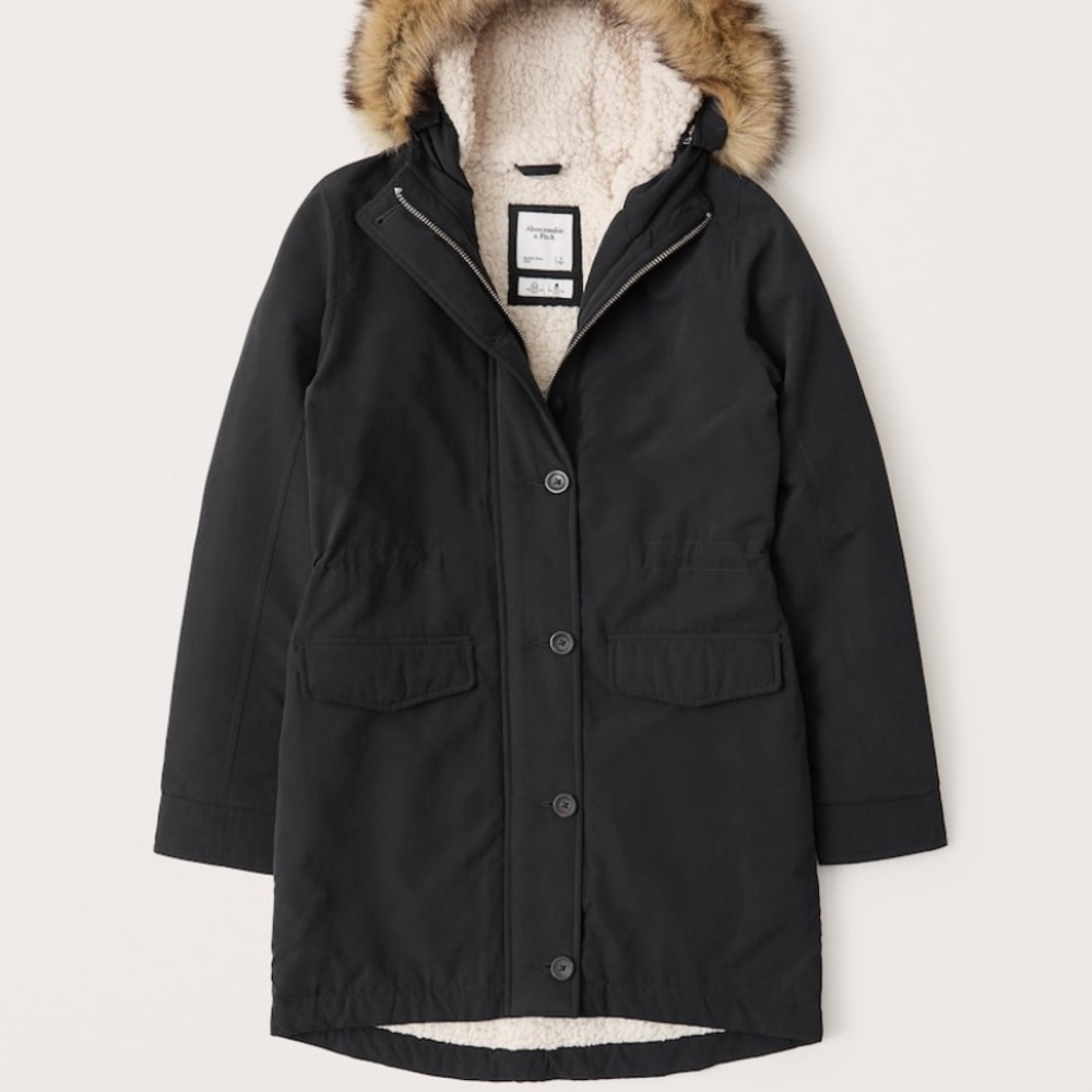 Abercrombie Sherpa lined military parka
